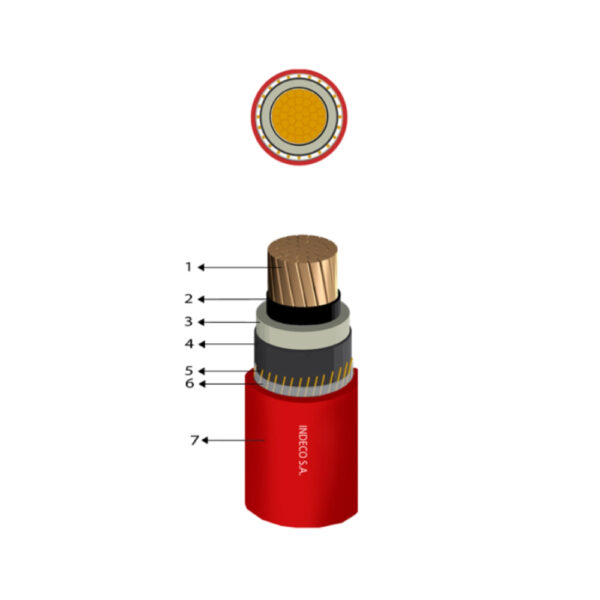 CONDUCTOR ELECTRICO MEDIA TENSION 18/30KV 1X70MM2 ROJO N2XSY