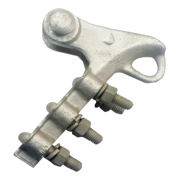 GRAPA DE ANCLAJE TIPO PISTOLA DE ALUMINIO Y/O ACERO 3 PERNOS 35-120 mm2